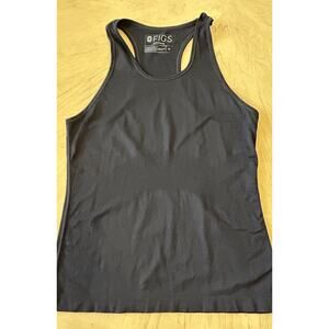 FIGS Seamless Sleeveless Under Scrub Tank Black Technical Smooth Comfy Size M